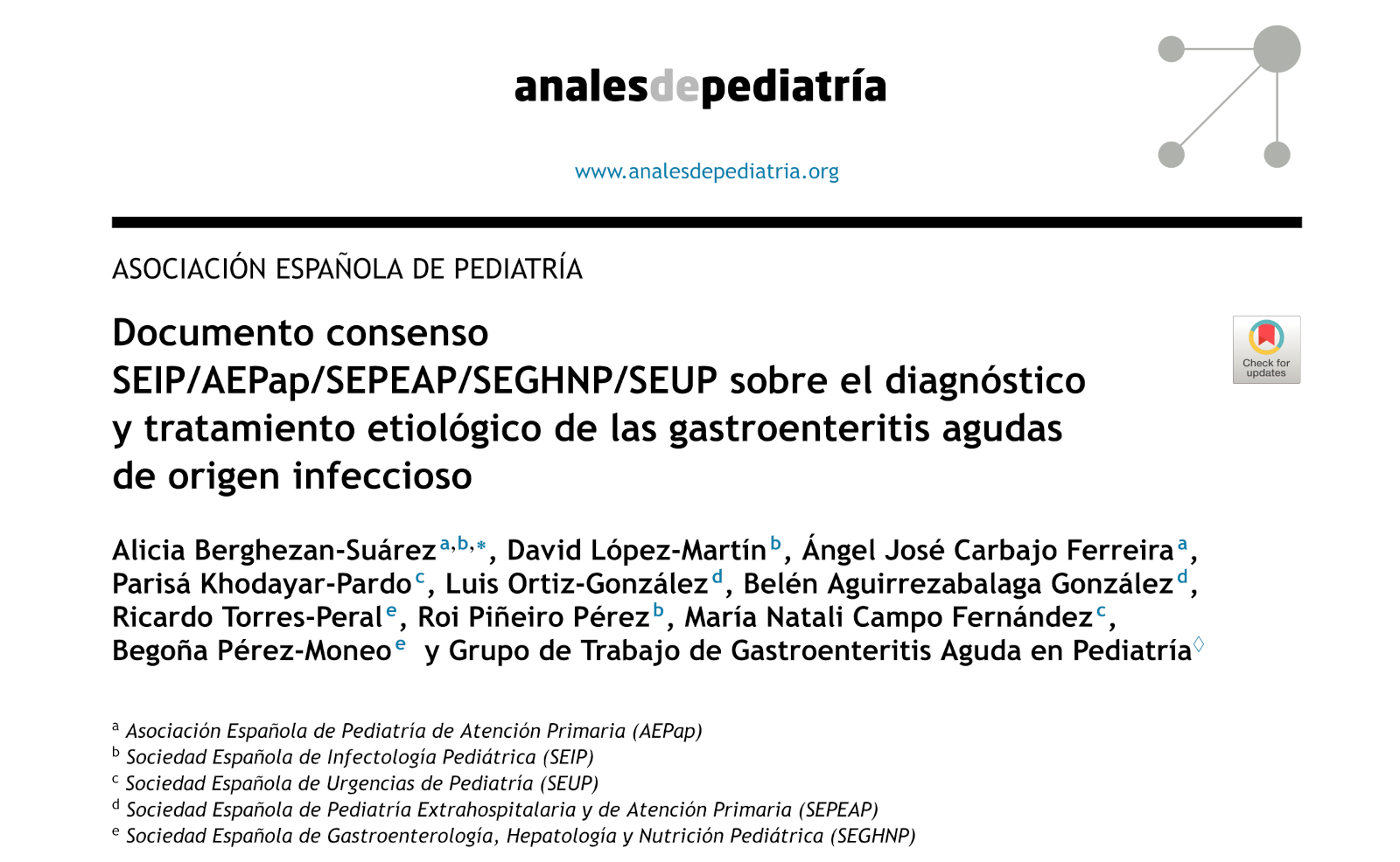  Documento consenso diagnóstico y tratamiento etiológico de las gastroenteritis agudas de origen infeccioso 