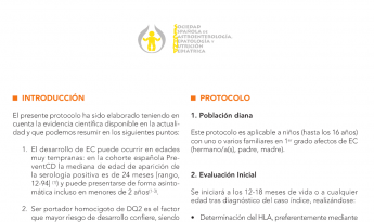 Protocolo de despistaje de Enfermedad Celíaca en población pediátrica con familiar en primer grado afecto