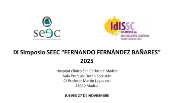 IX Simposio SEEC “Fernando Fernández Bañares”